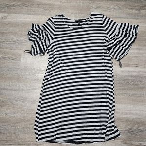 Lane Bryant black and gray striped dress. Size 18/20